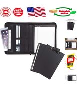 Professional Black Padfolio Bundle with Zippered Closure &amp; Tablet Sleeve - $812.19 MXN