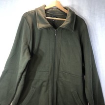 Torrid Size 3 Dark Olive Green Sweatshirt Fleece Zip up Jacket Coat Cotton Blend - £23.70 GBP