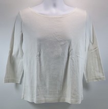 L) Woman Jones New York Sport White 100% Cotton Shirt XL - $9.89