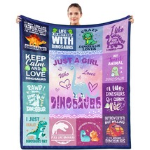 Dinosaur Blanket For Girls, Dino Lovers Gifts, Dinosaur Gifts For Girls, Just A  - £31.61 GBP