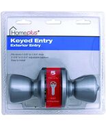 Homeplus+ Knob Door Lock Entry Tulip Satin Chrome - $39.50 CAD