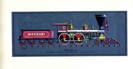 The Missouri 1861 Historic Locomotives Color Etch Print by Kern  - £19.33 GBP