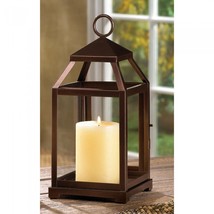 Bronze Contemporary Candle Lantern - £28.44 GBP