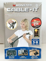 NEW Monster Cable 129703-00 8-Ft Cable-it CIT MBK-8 Black Cable Management Kit - £14.69 GBP
