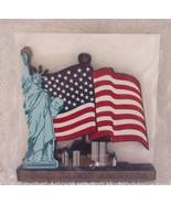 Shelia’s Statue Of Liberty &amp; Flag Ornament 2001 New - $6.99