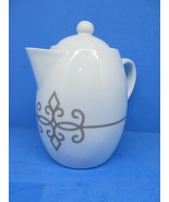Starbucks Coffee Co. 2015 White With Scroll Design Coffee Pot With Lid - £11.79 GBP