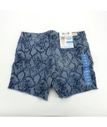 Seven7 5&quot; Inseam Weekend Fray Hem Denim Snake Print Shorts 10 NWT $59 - $19.00