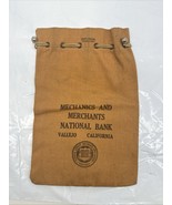 VTG Mechanics And Merchants National Bank Vallejo CA Coin Sack - $553.24 MXN
