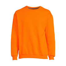 Athletic Works Men&#39;s Fleece Crewneck Sweatshirt, Orange Size L(42-44) - $18.80