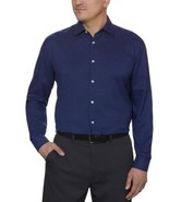 Kenneth Cole Mens Dress Shirt Dark Blue Quick-Dry Moisture Wicking Wrink... - $42.99