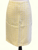 Alex Marie Pencil Skirt Size 6 Yellow Lined Center Back Zipper Slit - $27.43