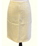 Alex Marie Pencil Skirt Size 6 Yellow Lined Center Back Zipper Slit - £21.73 GBP