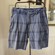 Rare Lululemon Blue Plaid Zip Fly Shorts 34 10.25” Inseam - $27.36