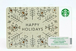 Starbucks Coffee 2014 Gift Card Happy Holidays Christmas Winter Zero Bal... - £8.47 GBP