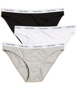 Calvin Klein Women&#39;s Carousel Logo Cotton Stretch Bikini Panties 3 Pack ... - €24,66 EUR