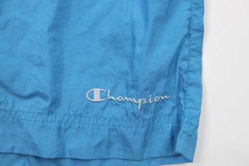 Vintage 90s Champion Womens Size 2XL Faded Spell Out Baggies Shorts Blue Nylon Item image 4