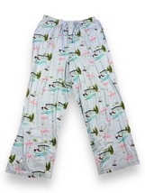 Nick &amp; Nora Pastel Blue Pink Flamingos Pool Side Lounge Pajama Pants Wom... - £19.32 GBP