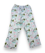 Nick &amp; Nora Pastel Blue Pink Flamingos Pool Side Lounge Pajama Pants Wom... - £19.16 GBP
