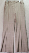 Alfani Dress Pants Women Size 8 Multi Plaid Polyester Pocket Flat Front ... - $16.59