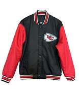 Kansas City Chiefs JH Design Black Red Sleeves NFL Poly Twill Jacket Lar... - $139.95