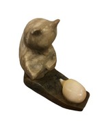 3” CARVING GEMSTONE CALCITE HEDGEHOG &amp; Bear DOLOMITE With BASE - $895.23 MXN