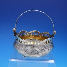 Russian 875 Silver Sugar Basket with Swing Handle and Gold Wash Interior (#4299) - £480.76 GBP