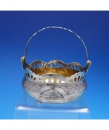 Russian 875 Silver Sugar Basket with Swing Handle and Gold Wash Interior... - $841.97 CAD