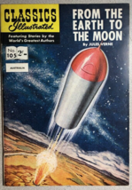 Classics Illustrated #105 From Earth To The Moon (Hrn 124) Australian Comic Fine - £19.73 GBP