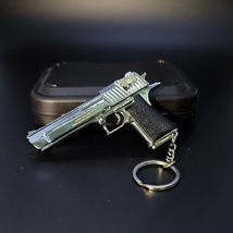 Pistol Keychain,Desert Eagle Gun Model Key Chain Tactical Tiny Keychain ... - £10.23 GBP