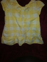 Abs Kids Adorable Yellow&amp;White Checkered? Dress Toddler Girls Sz 18 Months - £10.97 GBP