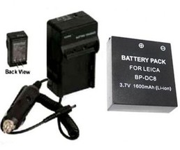 BP-DC8 BP-DC8E Battery + Charger for Leica X1 Digital Camera BPDC8 BPDC8E - £19.70 GBP