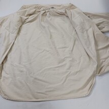 Vintage Eddie Bauer Men's Cream Heavyweight Cotton Long Sleeve Shirt Chest 52" image 7