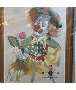 Vintage Harlequin Clown Wall Clock Quartz Home Decor Oberstein Framed Ro... - $359.33 MXN