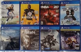 Lot Of 8 Sony PS4 Games - Final Fantasy Xv,Fallout 4,DESTINY 2, Madden Nfl 15 &amp; - $56.99