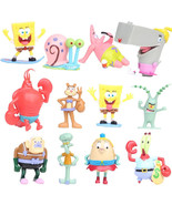 NEW 12 PIECE SET SPONGBOB SQUAREPANTS FIGURINE ACTION FIGURE PATRICK STAR - £23.67 GBP