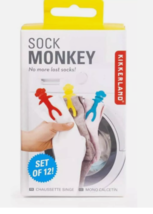 Kikkerland Sock Monkey / Sock Set Keeper for Washing &amp; Drying - Set of 12 - $210.48 MXN