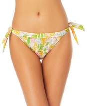 California Waves Juniors Smocked Side-Tie Bikini Bottoms, Large, Yellow - £22.01 GBP