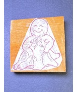 Vintage Ghost Halloween Rubber Stamp Happy 2 x 2&quot; - £10.18 GBP