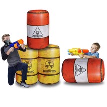 4 Pack War Zone Inflatable Battle Battlefield Barrels Compatible With Nerf,Great - £68.80 GBP
