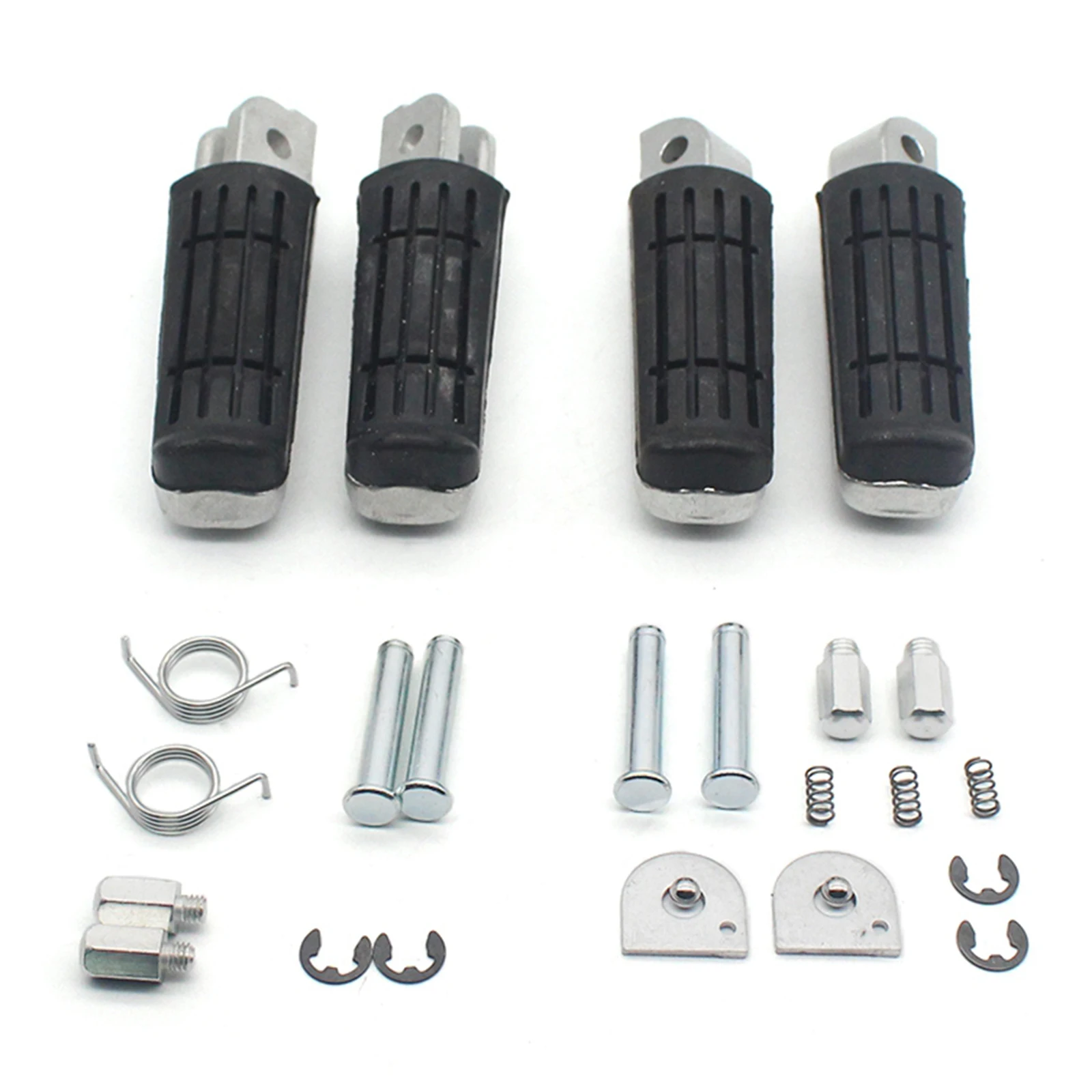 Universal Motorcycle Front Rear Footrests Footpegs Foot Rests Peg Pedals... - $21.03