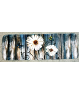 Rustic Daisy and Butterfly Kitchen Or Bath Mat Rug 16&quot;L x 47&quot;W Never Used - $23.36