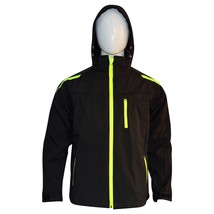 Mens Soft Shell Fleece Lined Waterproof Windproof Outdoor Hooded Work Jacket - £25.42 GBP