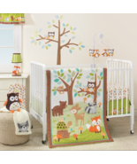 3 Piece Crib Bedding Set Jungle Forest Animals Unisex Baby Nursery Blank... - £54.13 GBP