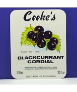 Fruit crate label vintage ephemera advertising Cooke Blackcurrant wellin... - $8.86