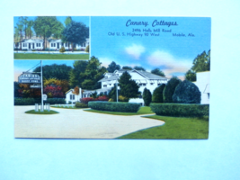 Linen Postcard Canary Cottages in Mobile, Alabama - £4.97 GBP