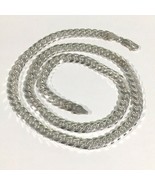 Sterling Silver Solid Heavy Cuban Link Chain 22” Necklace - £234.89 GBP
