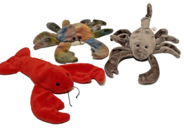 VTG TY Beanie Babies 3 Stinger Scorpion 98 Pinchers Lobster 93 Claude Cr... - $17.55