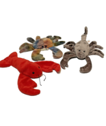 VTG TY Beanie Babies 3 Stinger Scorpion 98 Pinchers Lobster 93 Claude Cr... - $17.55