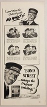 1947 Print Ad Bond Street Tobacco Conductor &amp; Service Men Smoke Pipes  - £10.53 GBP