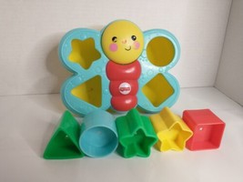 Fisher Price Butterfly Shape Sorter Sorting Baby Toy Shapes - £6.02 GBP